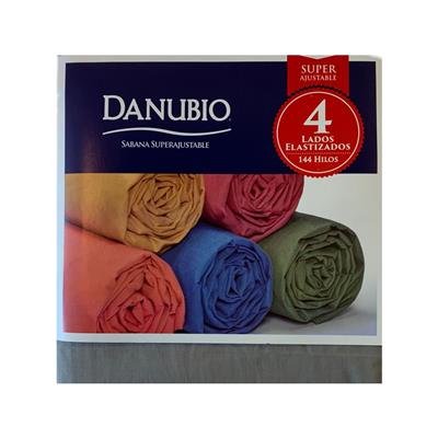 SABANA DANUBIO 144H AJUSTABLE 1 1/2PZA GRIS